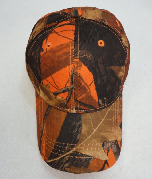 Orange Hardwood Camo Ball Cap